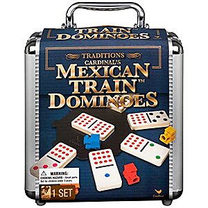 Spin Master Mexican Train Dominoes Set Tile Board Game (in Aluminum Carry Case) $10.55 + Free Shipping w/ Prime or $25+