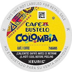 72-Count Café Bustelo 100% Colombian Medium Roast Coffee Keurig K-Cup Pods $21.85 w/ S&S + Free S&H w/ Prime or $25+