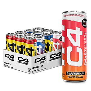 12-Pack C4 Energy & Smart Energy Drinks Variety Pack (4 Flavors) $11.75 w/ S&S + Free S&H w/ Prime or $25+