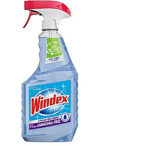 23-Oz Windex Ammonia-Free Glass Cleaner (Crystal Rain) $2.30 w/ S&S + Free S&H w/ Prime or $25+