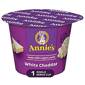 12-Pack 2.01-Oz Annie’s White Cheddar Microwave Mac & Cheese with Organic Pasta $9.60 ($0.80/ea) w/ S&S + Free S&H w/ Prime or $25+