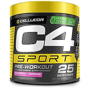 7.5-Oz C4 Sport Pre Workout Powder (Strawberry Lemonade, 25 servings) $12.65 w/ Subscribe & Save