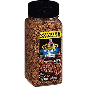 10-Oz McCormick Grill Mates 25% Less Sodium Montreal Steak Seasoning $4.80 w/ S&S + Free Shipping w/ Prime or on $25+