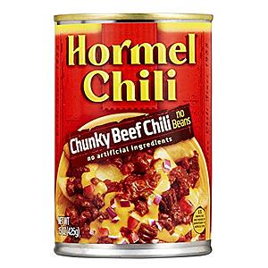 8-Pack 15-Oz HORMEL No Bean Chunky Chili $14.65 ($1.83/ea) + Free Shipping w/ Prime or on $25+