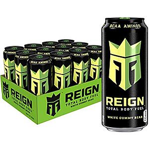 12-Pack 16-Oz Reign Total Body Fuel Fitness & Performance Drink (White Gummy Bear) $15.30 w/ S&S + Free Shipping w/ Prime or on $25+