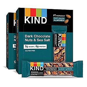 24-Count 1.4-Oz KIND Bars (Dark Chocolate Nuts & Sea Salt) $15.79 w/ S&S + Free Shipping w/ Prime or $25+