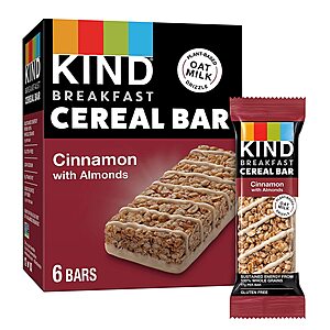 36-Count Kind Breakfast Cereal Bars (Select Varieties) $22.75 w/ S&S + Free Shipping w/ Prime or on $25+