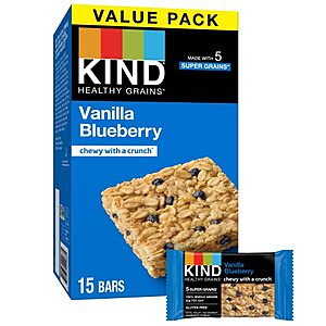 60-Count 1.2-Oz KIND Healthy Grains Bars (Vanilla Blueberry) $20.20 w/ S&S + Free S&H w/ Prime or $25+