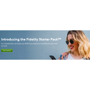 Fidelity Starter Pack: Get $100 when you open new Fidelity account and deposit $50+