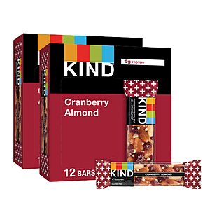 24-Count 1.4-Oz KIND Fruit & Nut Bars (Cranberry Almond) $17.65 w/ S&S + Free S&H w/ Prime or $25+
