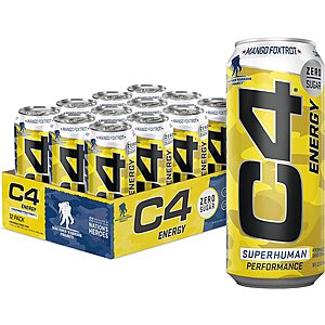 12-Pack 16-Oz Cellucor C4 Energy Carbonated Zero Sugar Energy Drinks (Various) $16.45 w/ Subscribe & Save