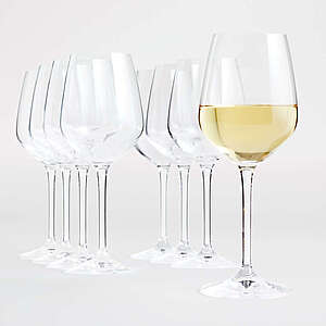 8-Pack Crate & Barrel Nattie Wine Glasses (White or Red) $22.18 + Free Shipping
