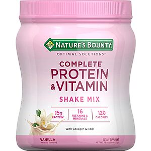 1-Lb Nature's Bounty Complete Protein & Vitamin Shake Mix: Vanilla or Chocolate 2 for $19.70 ($9.85 each) w/ S&S + Free Shipping w/ Prime or $25+