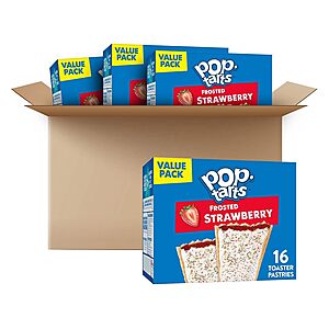 64-Count Pop-Tarts Toaster Pastries (Frosted Strawberry) $10.55 w/ S&S + Free S/H w/ Prime or $25+