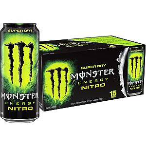 15-Pack 16-Oz Monster Energy Nitro Super Dry Maximum Strength Energy Drink $17.25 w/ S&S  + Free Shipping w/ Prime or on $35+