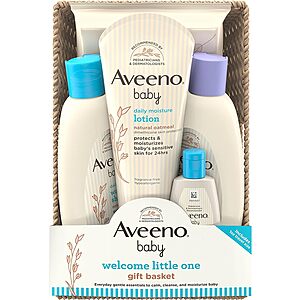 5-Pc Aveeno Baby Gift Basket w/ Shampoo + Calming Bath Wash + Wipes + Lotion $14.79 w/ S&S + FS w/ Prime or on $35+