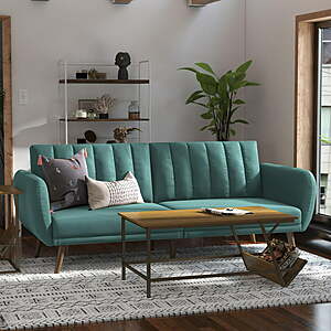 Novogratz Brittany Futon Sofa Bed and Couch Sleeper (Multiple Colors) $152 + Free Shipping