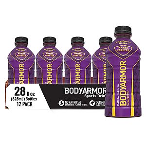 12-Pack 28-Oz BodyArmor Sports Drink Sports Beverage (Mamba Forever)  $12.60 w/ S&S + Free Shipping w/ Prime or on $35+