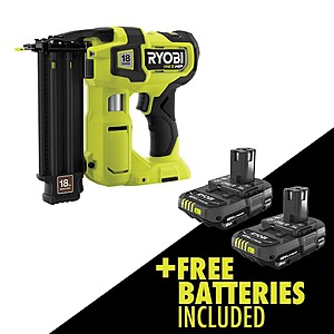 RYOBI ONE+ HP 18V 18-Gauge Brushless Cordless AirStrike Brad Nailer with FREE 2-Pack 18V Lithium-Ion 2.0 Ah Compact Battery $169 + Free Shipping