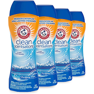 4-Pack 24-Oz Arm & Hammer Clean Scentsations In-Wash Scent Booster (Purifying Waters) $9.05 w/ S&S + Free Shipping w/ Prime or on orders over $35
