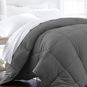 Prime Members: 3-Piece Beckham Hotel Collection Microfiber Duvet Cover Set (Gray, Full/Queen) $7 & More + Free Shipping