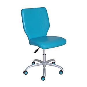 Mainstays Mid-Back Office Chair w/ Matching Color Casters (Teal Faux Leather) $29 + Free S&H w/ Walmart+ or $35+