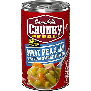 Campbell’s Chunky Soup (19-Oz Split Pea Soup w/ Ham) $1.20 & More w/ S&S