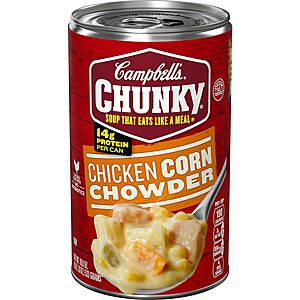18.8-Oz Campbell's Chunky Soup (Chicken Corn Chowder or Cajun Chicken Alfredo) from $1.20 w/ Subscribe & Save