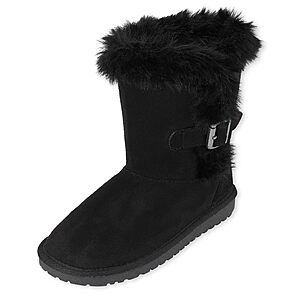 The Children's Place Girls' Warm Lightweight Winter Boots (Onyx, Select Sizes) $10