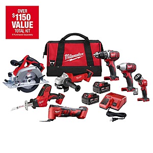 Milwaukee M18 18V Cordless 7-Tool Kit w/ 2x 3Ah Batteries & Charger $449 + Free Shipping