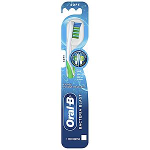 Oral-B Bacteria Blast Manual Toothbrush (Soft) 3 for $3.50 at Walgreens w/ Free Store Pickup on $10+