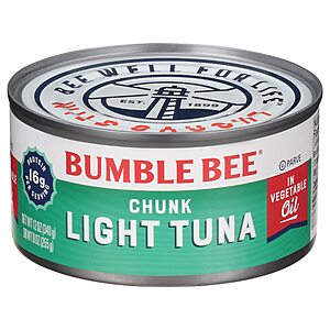 12-Pack 12-Oz Bumble Bee Chunk Light Tuna in Oil $15.70 w/ S&S + Free Shipping w/ Prime or on $35+