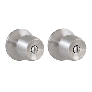 2-Pack Defiant Brandywine Stainless Steel Door Knobs (Bed/Bath or Hall/Closet) $7 + Free Shipping