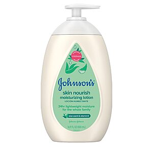 16.9-Oz Johnson's Baby Skin Nourish Moisturizing Baby Lotion with Aloe Vera Scent & Vitamin E: 2 for $10.50 + Free Shipping w/ Prime or $35+