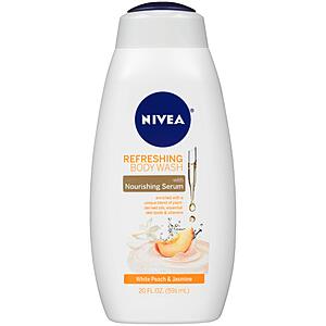 20-Oz Nivea Refreshing Body Wash (White Peach and Jasmine) + $0.80 Amazon Credit = $3.83 w/ S&S + Free Shipping w/ Prime or on $35+