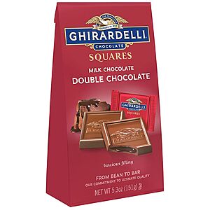 5.32-Oz Ghirardelli Milk Chocolate Double Chocolate Squares: 2 for $4.05 & More at Walgreens w/ Free Store Pickup on $10+ (YMMV)
