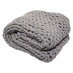 50" x 60" Silver One International Chunky Knitted Throw Blanket (Grey) $13.30  + Free S&H w/ Walmart+ or $35+