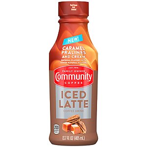 13.7-Oz Community Coffee Caramel Pralines and Cream Iced Latte  $1.39 w/ S&S + Free Shipping w/ Prime or on $35+
