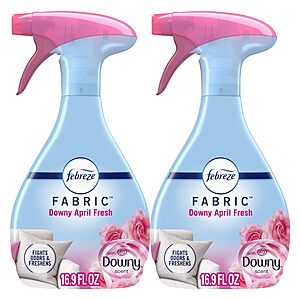 2-Pack 16.9-Oz Febreze Odor-Fighting Fabric Refresher (Downy April Fresh or Gain Original) $4.20 w/ S&S + Free Shipping w/ Prime or on $35+