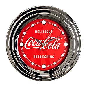 Coca-Cola Delicious & Refreshing Vintage Chrome Clock $16.30 at Lowe's w/ Free Store Pickup