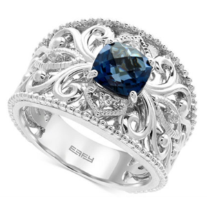 Macy's: EFFY London Blue Topaz (1-3/4 ct. t.w.) and White Sapphire Accent Statement Ring in Sterling Silver $159 + Free Shipping