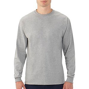 Walmart: Fruit of the Loom Platinum Eversoft Men's Long Sleeve Crew T Shirt (S - 4XL) $3.96