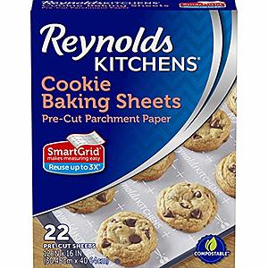 Amazon Prime: Reynolds Kitchens Cookie Baking Sheets Parchment Paper (22 Count) $2.33 + Free S/H