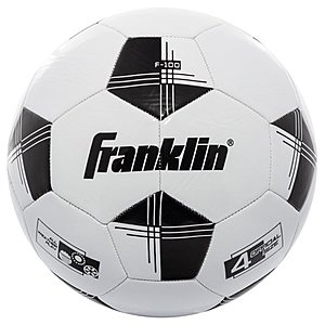 Franklin Sports Competition 100 Size 4 Soccer Ball (White/Black) $4.20 & More