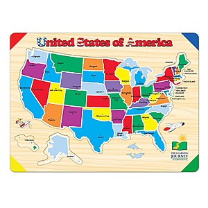 The Learning Journey Lift & Learn USA Map Puzzle $6 at Michaels w/ Free Store Pickup