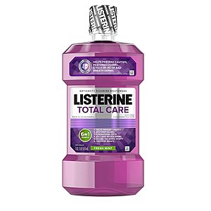 1-Liter Listerine Total Care Anticavity Fluoride Mouthwash (Fresh Mint) $4.65 w/ S&S + Free Shipping w/ Prime or $25+