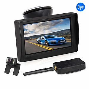 W1 Wireless 4.3" TFT Rear View Backup Car Camera Kit with LCD Monitor $69.99