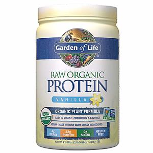 Garden of Life Raw Organic Protein Vanilla Powder 20 Servings $16.45