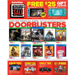 GameStop: Upcoming Black Friday Video Game Deals Game List