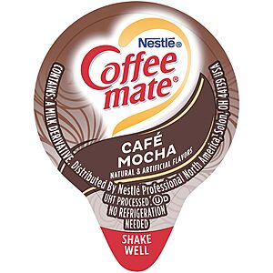 Nestle Coffee Mate Cafe Mocha Liquid Creamer-Box of 50 Singles (Pack of 4)-$15.32 AC (YMMV) W/S&S